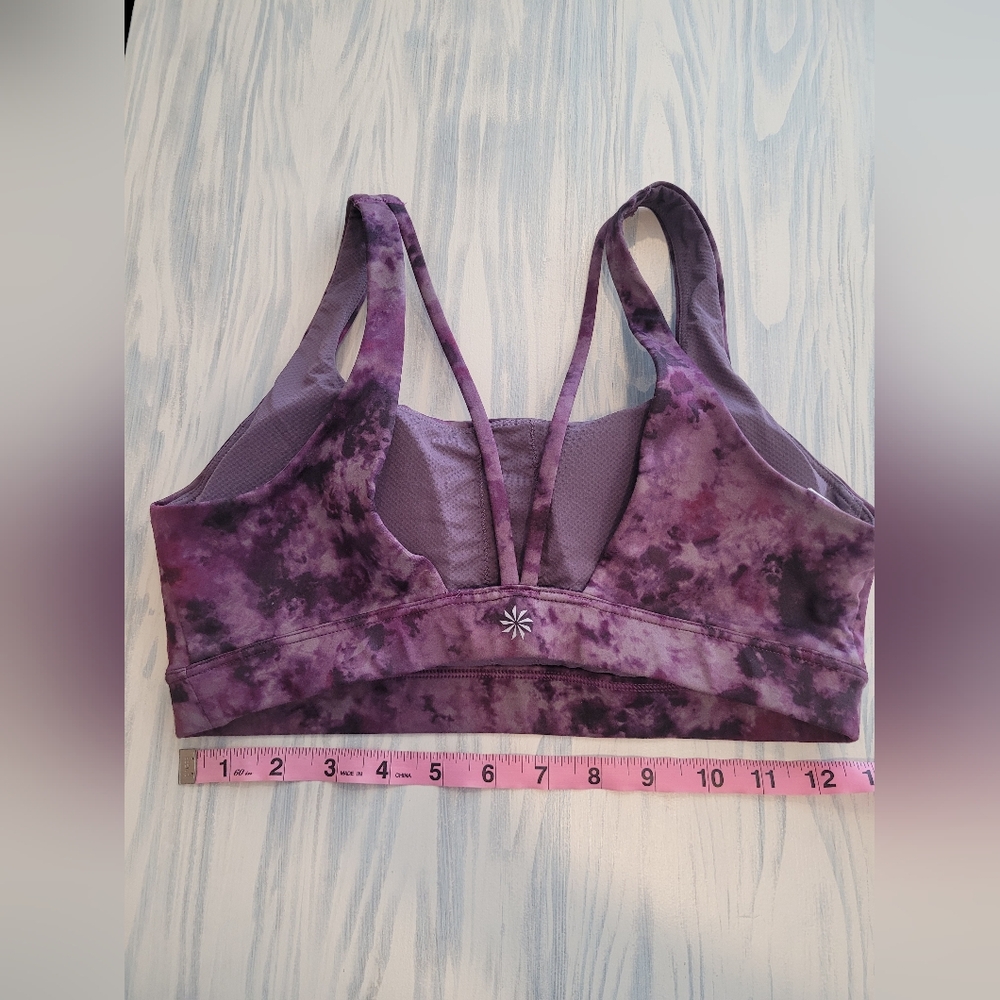 Athleta Exhale Purple Tie Dye Sports Bra Small - Picture 5 of 9